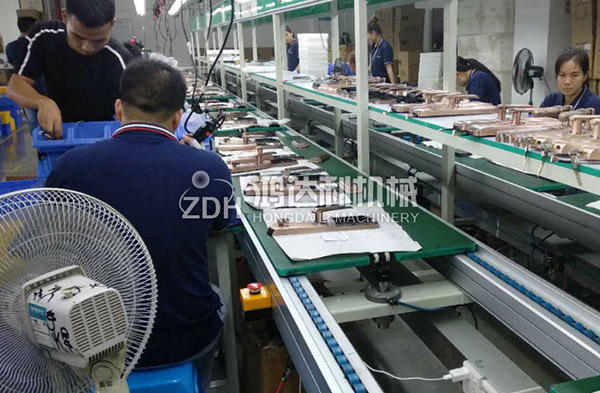 單層平面環(huán)形智能鎖倍速鏈組裝線